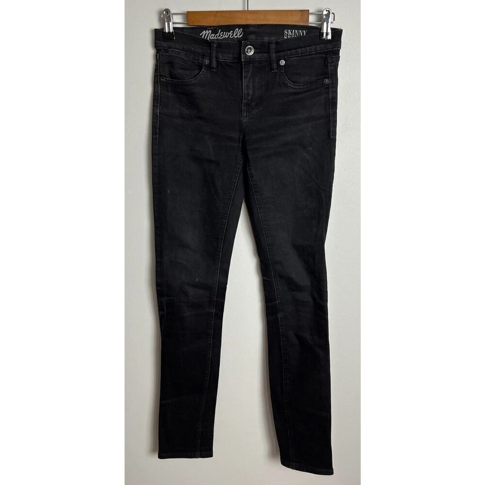 Madewell Skinny Jean Size Black Frost Stretch Denim Pants Size 25x32 Women’s